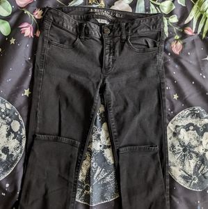 American Eagle Super Stretch Black Jeggings - Black